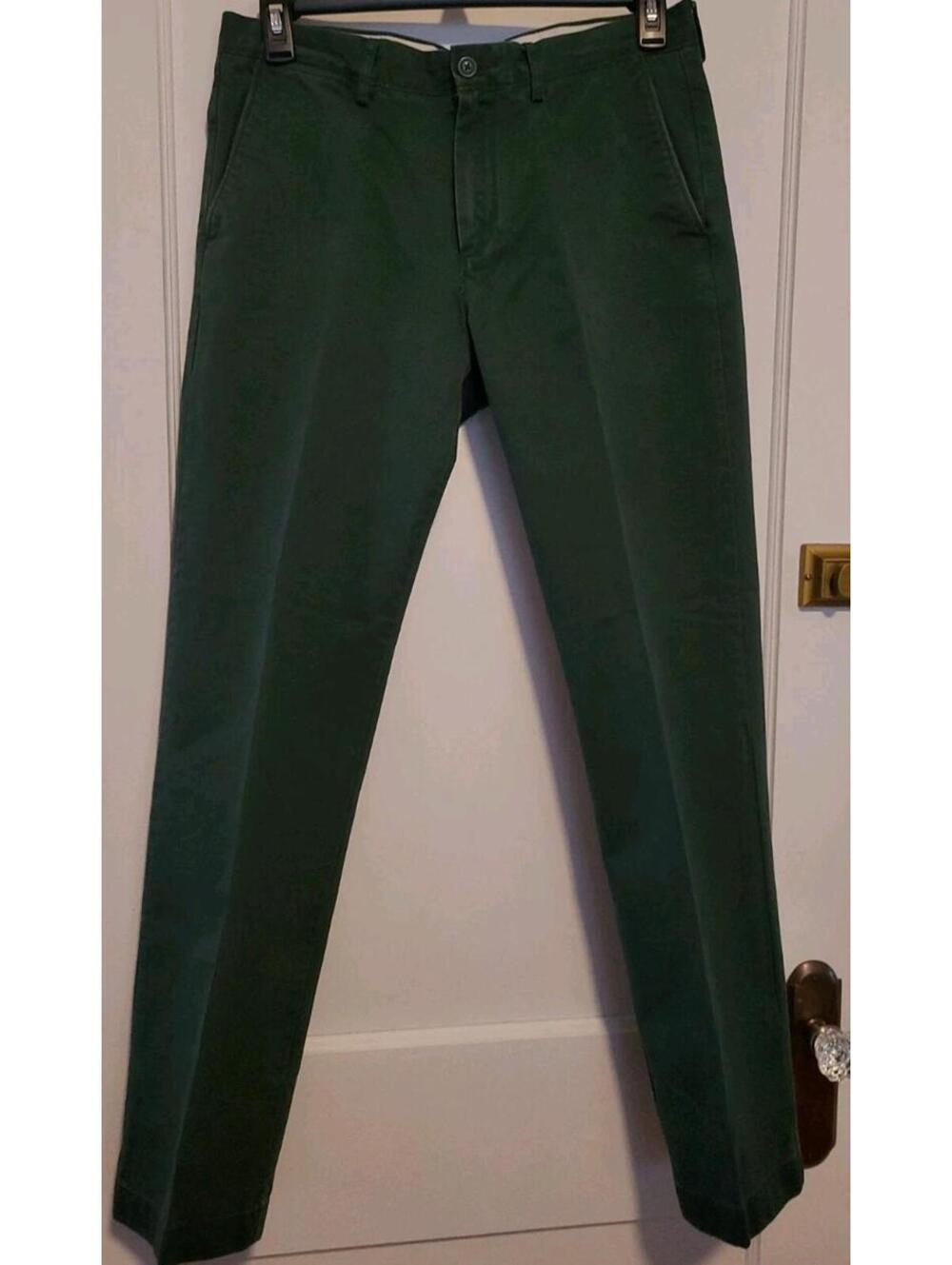 J.Crew Broken In Chinos 35x32 Green Urban Slim Pants Men Cotton